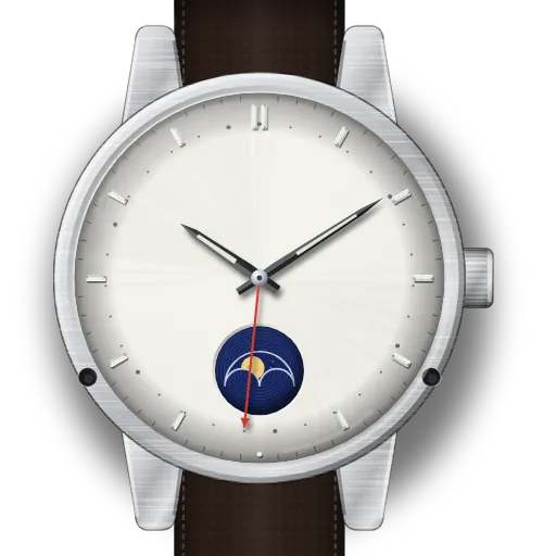 Illustration of the Jaeger-LeCoultre Master Ultra Thin Moon (calibre 925) dial (our own drawing, not a product photo)