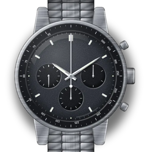 Illustration of the Omega Apollo editions with calibre 1861 (e.g. Apollo 17 45th, Apollo 15 40th) dial (our own drawing, not a product photo)